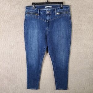 Levis Jeans Womens 34‎ Blue 721 High Rise Skinny Ankle Dark Wash Denim Stretch